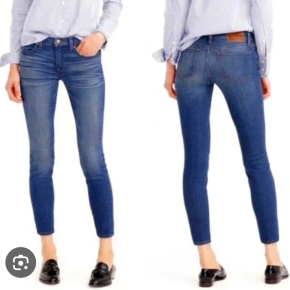 J. Crew Cropped Toothpick Jeans - Picture 1 of 9
